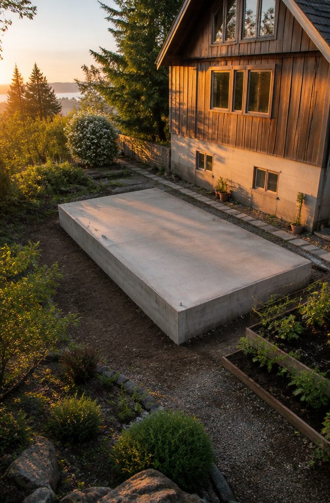 A photograph showing a south-southwest wall for greenhouse orientation.