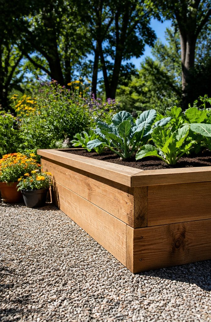 Raised Beds Vegetable Garden: Materials, Soil and What to Grow 9 Raised bed garden designed for easy access from a seated position.