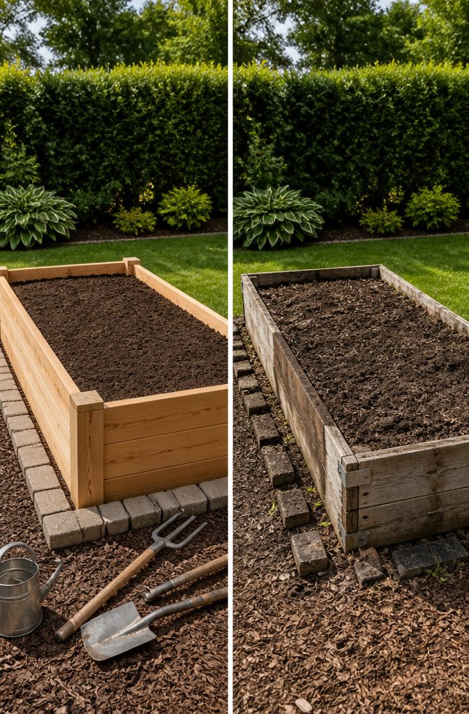Raised Beds Vegetable Garden: Materials, Soil and What to Grow 2 Raised bed garden showing vegetables that should be skipped.